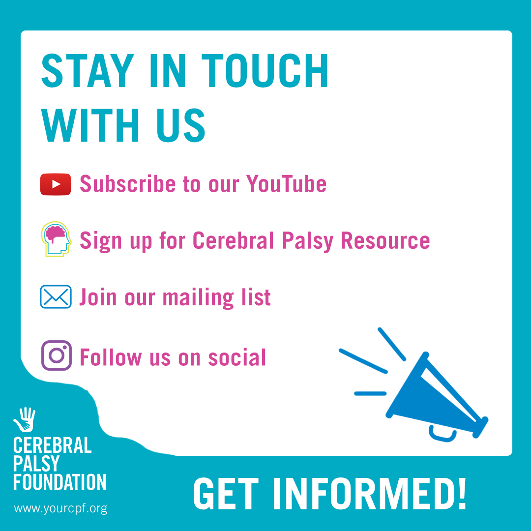yourcpf's tweet image. Stay up to date on all things #CerebralPalsy! Check out YouTube.com/CerebralPalsyF… for expert videos &amp;amp; sign up for #CPResource to get personalized articles, podcast episodes &amp;amp; more selected just for you! Plus, join our mailing list to get involved in our advocacy work 💚
