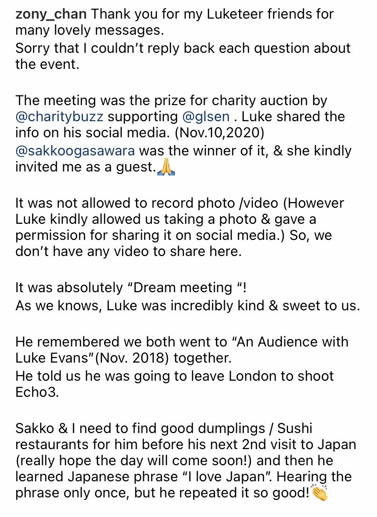 zony_chan's tweet photo. I joined “Meet @TheRealLukevans during a private meeting” with @SakkoogasawaraL 🥰
https://t.co/5vCP8l6T3z 
@charitybuzz @GLSEN #lukeevans https://t.co/KakIUnYB4Z