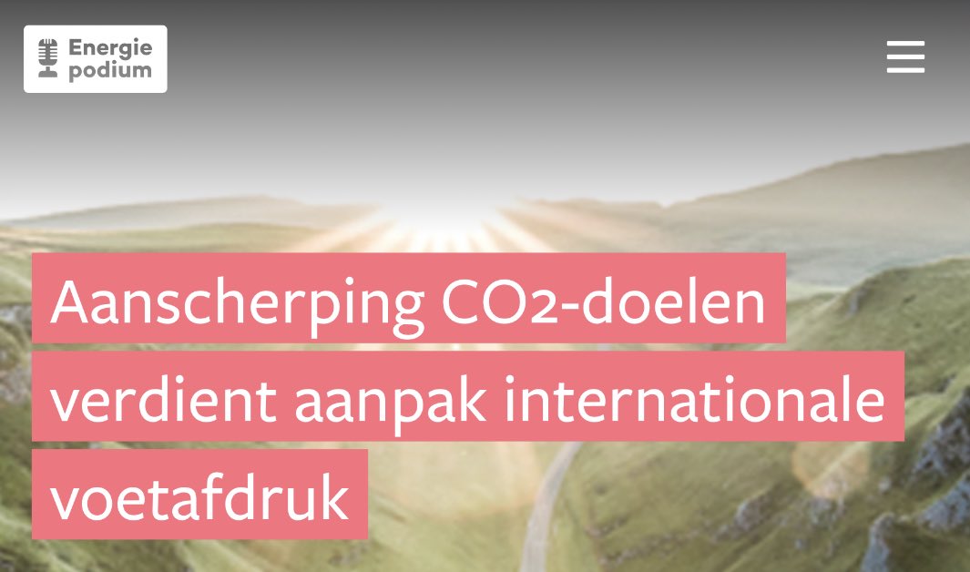 “Nu NL moet nadenken over aanscherping van het CO2-doel is het belangrijk gebruik te maken van in Parijs Akkoord toegestane #flexibiliteit die ambitieuzere CO2-doelen haalbaar en betaalbaar maakt en investeren in CO2-reducties in de #internationale #keten” energiepodium.nl/artikel/aansch…
