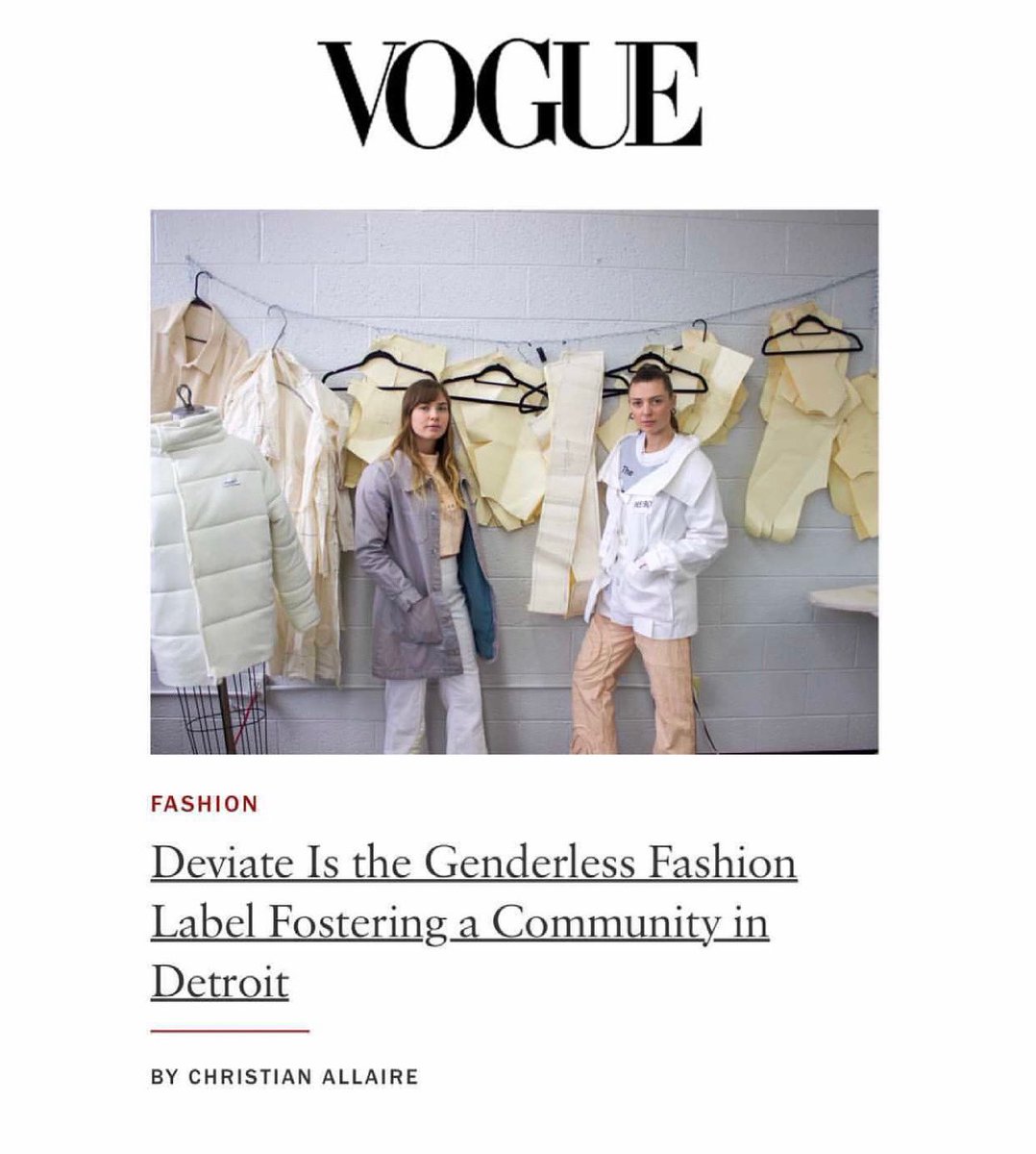 Ponyride (@ponyridedetroit) on Twitter photo Major congratulations to Ponyride members Deviate Fashion for their feature in <a href="/voguemagazine/">Vogue Magazine</a>! Your work for Detroit fashion and our community continues to shine! #RideWithUs Major congratulations to Ponyride members Deviate Fashion for their feature in <a href="/voguemagazine/">Vogue Magazine</a>! Your work for Detroit fashion and our community continues to shine! #RideWithUs