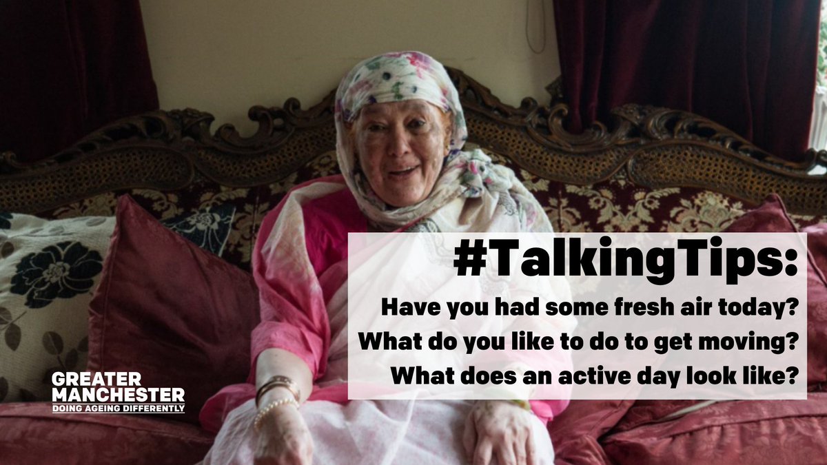 greatermcr's tweet photo. 🚶It's important that we keep active
😟But after being restricted for a year, it may take some encouragement to do so
🤗@GMAgeingHub has developed #TalkingTips to help check in with others and keep the conversation going with those who may be finding it difficult https://t.co/aB2wpLYZIX
