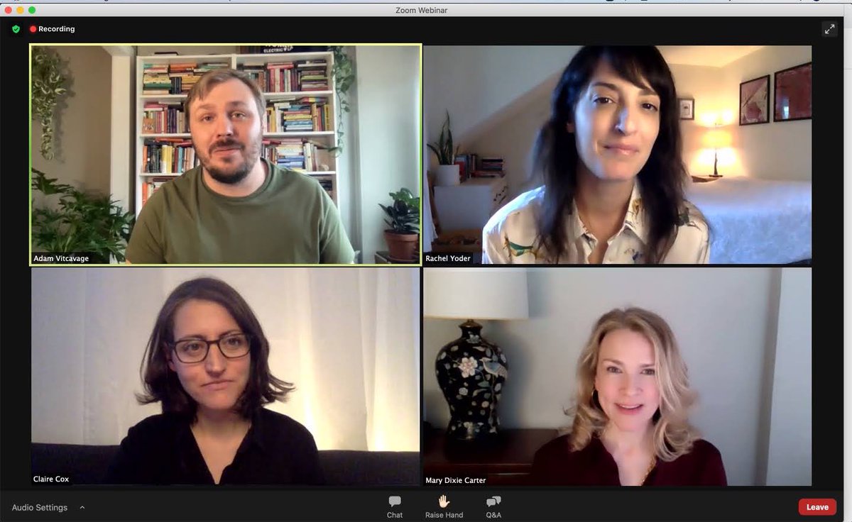 I moderated the <a href="/215festival/">215 Festival</a> debut author panel last night! It was a treat to talk to <a href="/RachelYoder/">Rachel Yoder</a>, <a href="/matutinalist/">Claire Cox</a>, and <a href="/MaryDixieCarter/">Mary Dixie Carter</a> about the nitty gritty of the debut hustle!

Huge thanks to @joshdemaree for reaching out and tapping me for this.