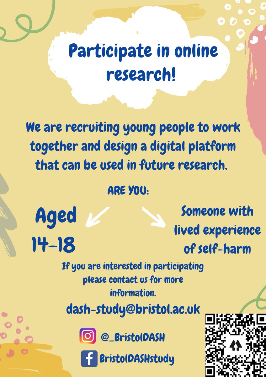 bridget_ellis1's tweet photo. Currently recruiting and we would loved to hear from young people (aged14-18) with lived experience of self-harm 👇👇👇👇details below ! 
#MentalHealthAwarenessWeek #MentalHealthAwareness #mentalhealth 
https://t.co/cuXEeqs4bR https://t.co/QDCHjJZHzF