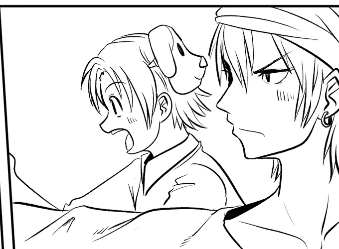 ウィルラス漫画、楽しくて線画がアッー!と言う間にできました。アッサリ色塗って線足してセリフ入れて…おぉ金曜には出来そうです。 