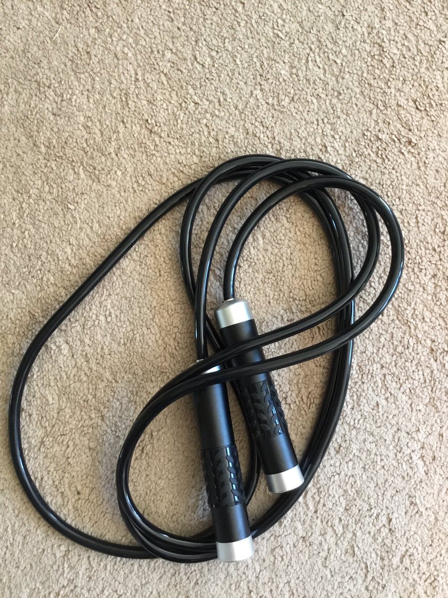 I always need to change up my exercise routine, and my is son continuously reminding me to push through 😤. So I am now a beginner for skipping weighted rope. It isn’t easy and happy he is a support to keep me active!