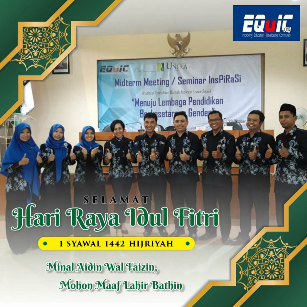 EQUICINDONESIA's tweet photo. Keluarga Besar EQUIC mengucapkan 
Selamat Hari Raya Idul Fitri 
1 Syawal 1442H 

Mohon maaf lahir dan batin. https://t.co/KTmsMXgNko