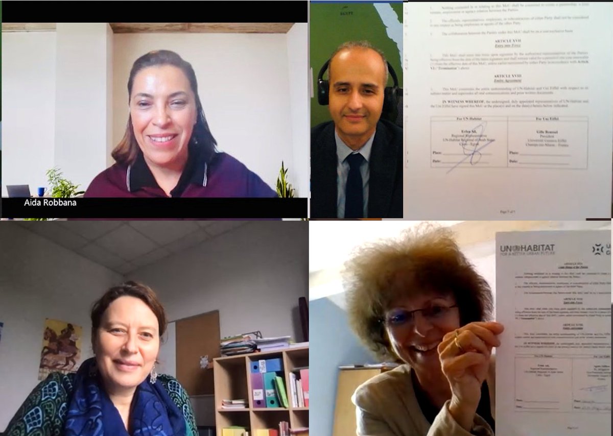 UniEiffel_VPInt's tweet photo. 🇺🇳🇫🇷 
👏Aujourd'hui @UGustaveEiffel et @UNHABITAT 🇹🇳signent un Accord-Cadre autour d'un #LivingLab visant à accompagner la transformation des villes en Tunisie et d'assurer l'inclusion des plus démunis 
🏙️ #Agenda2030 #Villes #résilientes @UNHabitat_inTN https://t.co/6YtfcXhbs0
