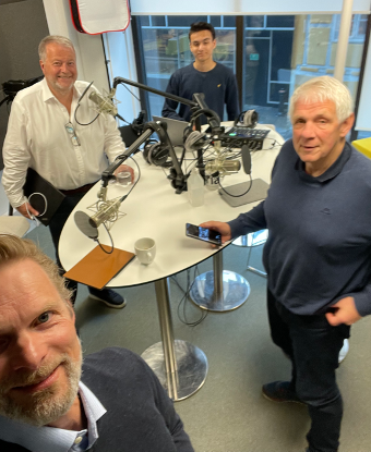 oyvindhusby's tweet photo. Takk for spennende prat / grilling av meg på podcast-innspillingen i dag ;-). @OddRichardValmo   og @janmmoberg @Teknisk   #AI #cybersikkerhet #bredbånd #kompetanse #verdiskapning #GDPR #konkurransekraft @IKTNorge https://t.co/qVXVl0cOaB