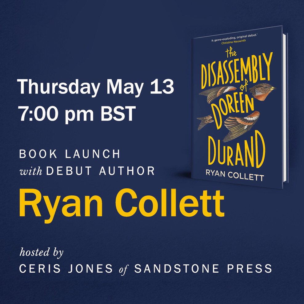 RJCollett's tweet photo. My book’s out tomorrow. 😱 Come out to the livestream launch with me and @sandstonepress to celebrate! Right here: https://t.co/SC3UgEhMJl https://t.co/69xtHsNCpF
