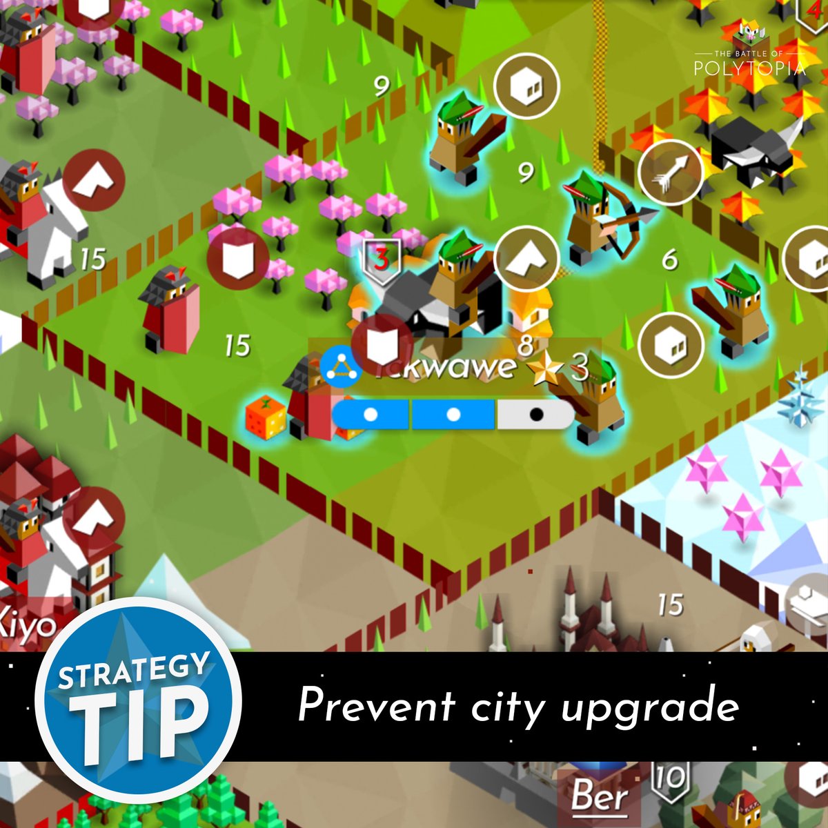 Midjiwan's tweet photo. STRATEGY TIP: If you place units on top of a resources in enemy territory, you can make it more difficult for your opponents to level up their cities. Click the image to follow Polytopia on Twitter and get more tips like this.
#polytopia #strategytip #indiegames https://t.co/qzuzKi3AjR