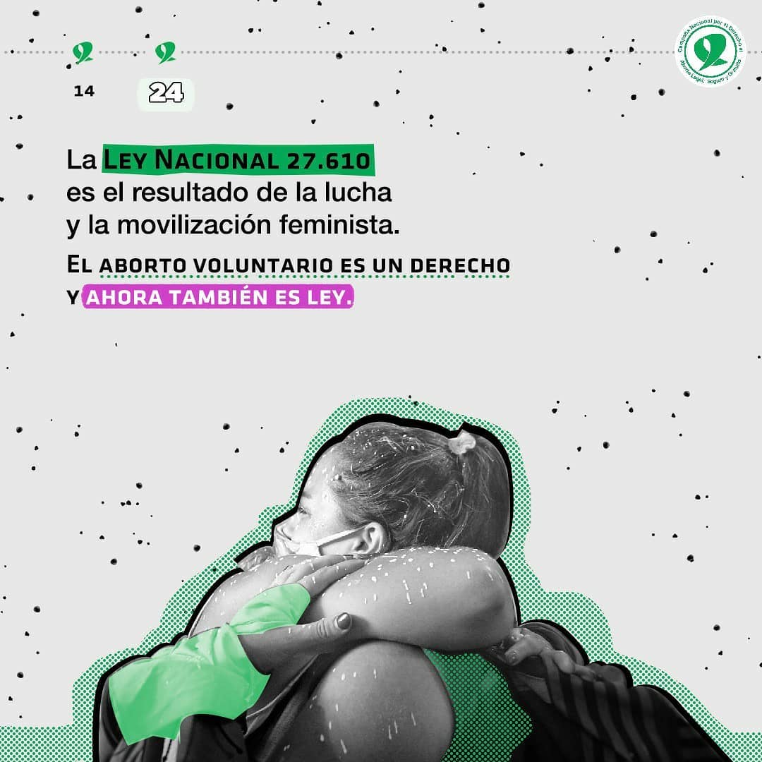 CampAbortoLegal's tweet photo. 💚 La Ley 27.610 de Acceso a la Interrupción Voluntaria del Embarazo es nacional, de orden público y no requiere adhesiones provinciales, municipales ni protocolos para su garantía. Es resultado de nuestra lucha y estamos alertas para exigir su cumplimiento. ¡Dónde sea! ✊🏾💚🔥 https://t.co/keIX6cx2WT