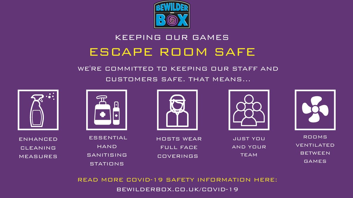 Not long to go 'til the grand re-opening! And we're coming back better, stronger and more hygienic than ever before Flexed biceps bewilderbox.co.uk/covid-19/
#may17 #covidsafety #Brighton #escaperoom