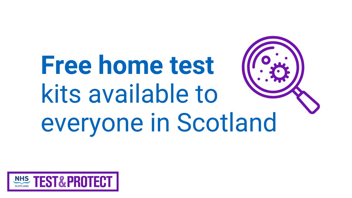 Free home test kits available to everyone in Scotland