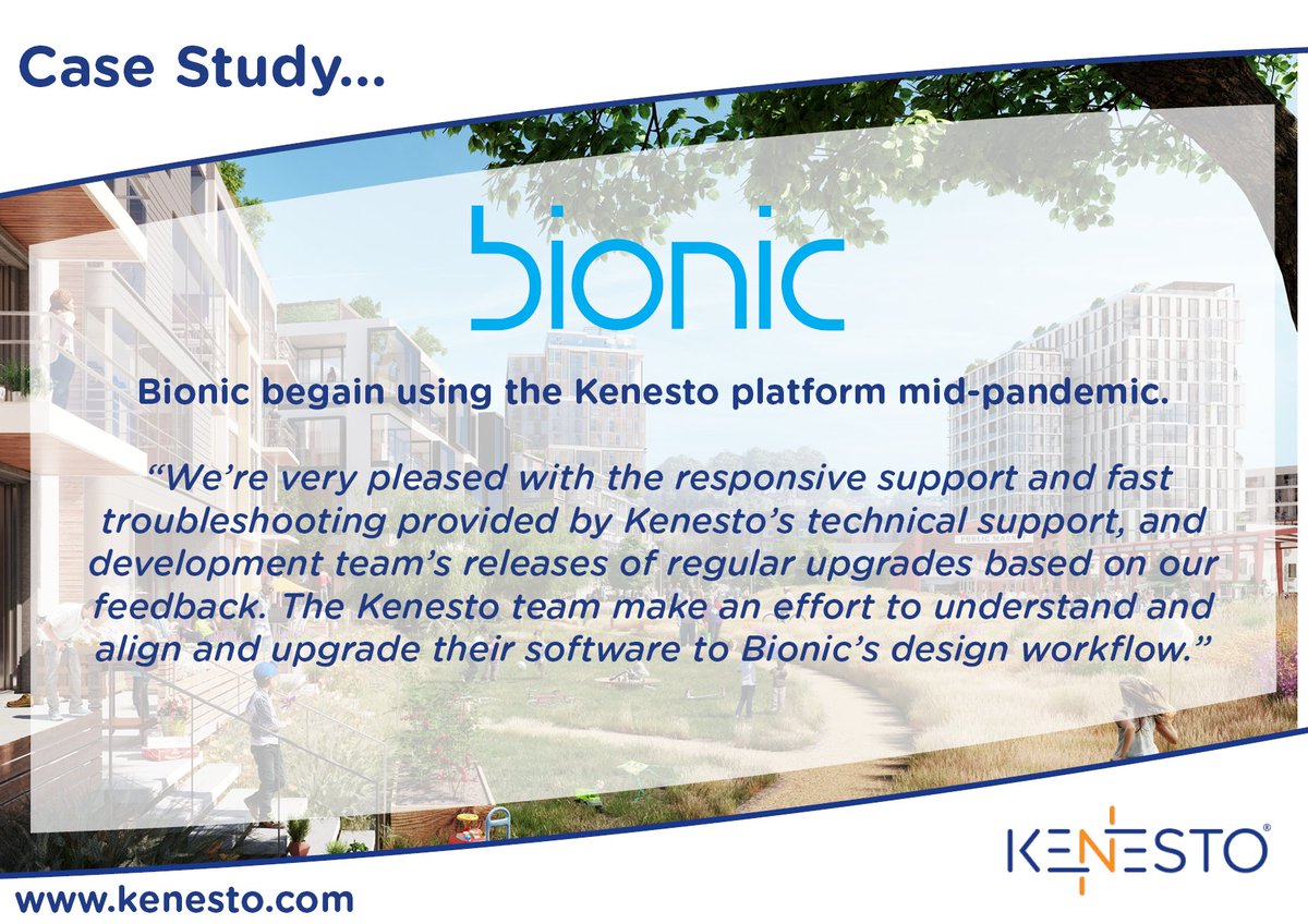 When the pandemic struck, Bionic Landscape needed a platform to allow their designers to work from home without overwriting each other’s data. 

Read the full case study now: kenesto.com/casestudies

#collaboration #cloudcomputing #engineering #design #cloud #management
