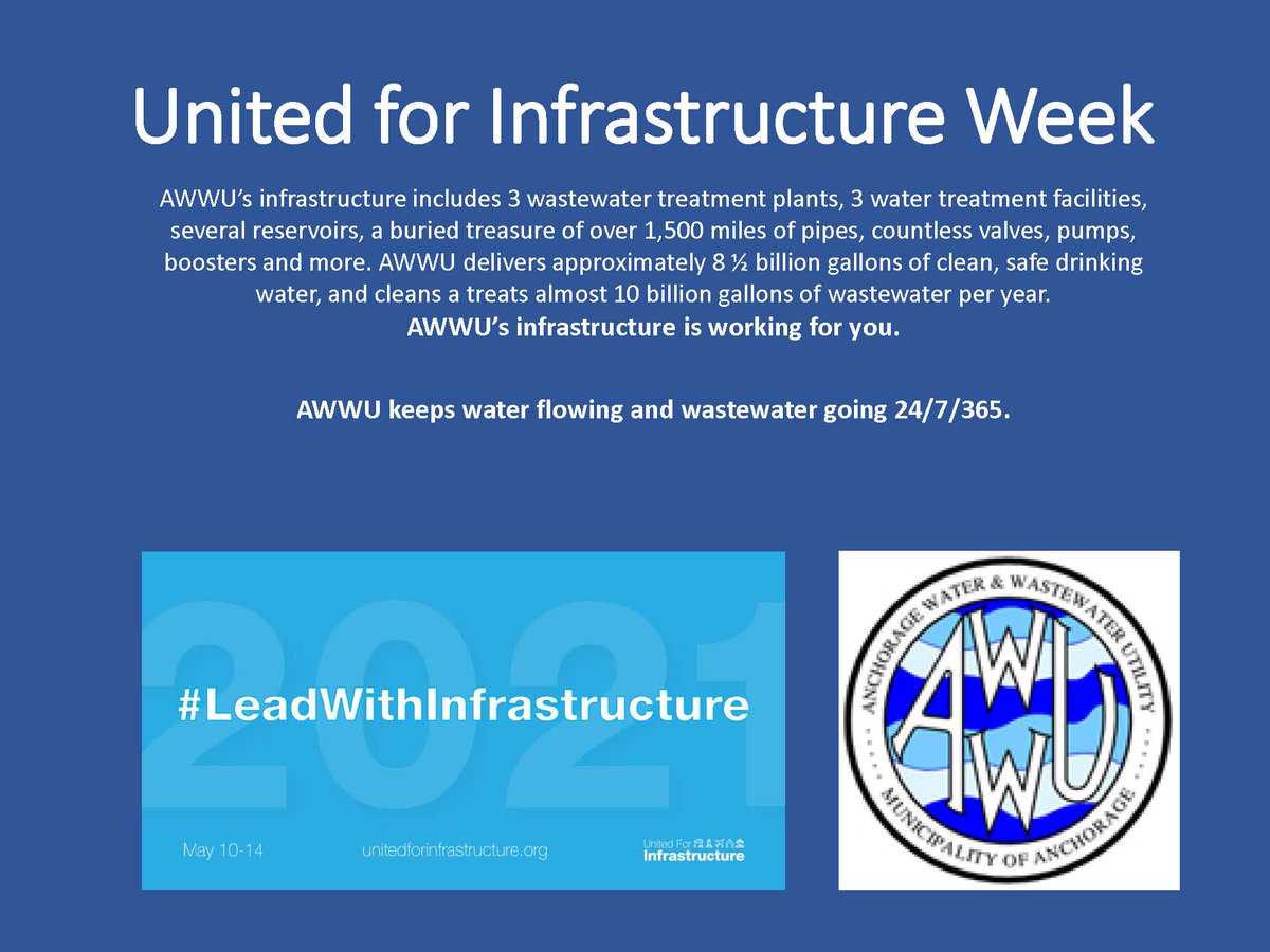 AWWU_Info's tweet image. AWWU&apos;s infrastructure is working for you 24/7/365.
AWWU keeps water flowing and wastewater going 24/7/365. #unitedforinfrastructure