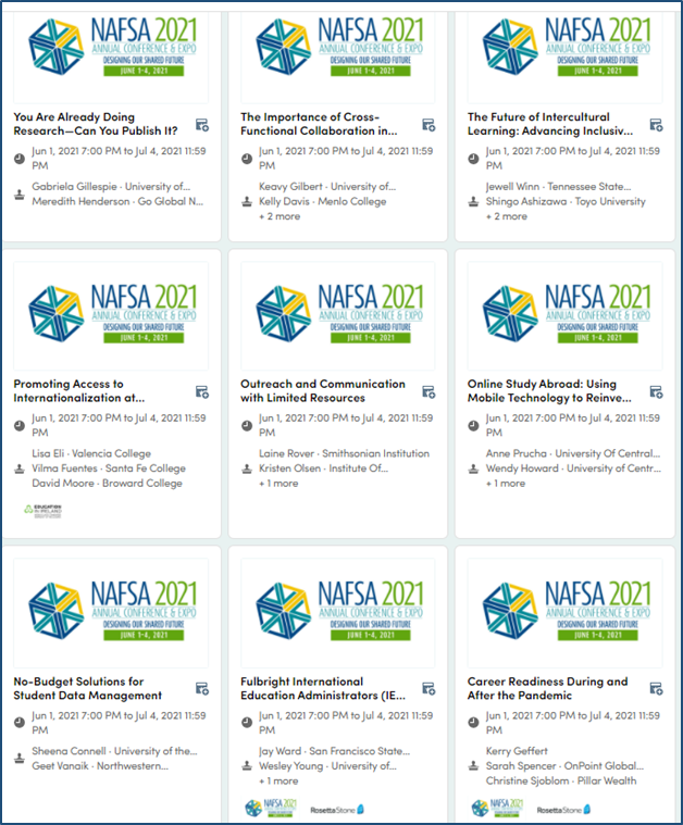 H_MacCleoud's tweet photo. ➡️Library of on-demand sessions focused on teaching, learning, and scholarship in international education at #NAFSA2021 Check them out! 
https://t.co/dt8NNB5Xnq 
@mcallistergran1 @eylematakav #NAFSAResearch @melwhat7 @ssaubert #TLSKC #GoTLS! https://t.co/YfatH46NMP