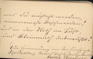 ChapmanCenter1's tweet photo. #AutographedByKansas is back! ๐โ
This album was owned primarily by Katie Bischoff. The book was signed many times by her father, Mr. Oscar Bischoff, an American consul to Germany in the 1880s.
The 2nd page is in, what appears to be, German. What language do you think it is? https://t.co/mNmcCAsksg