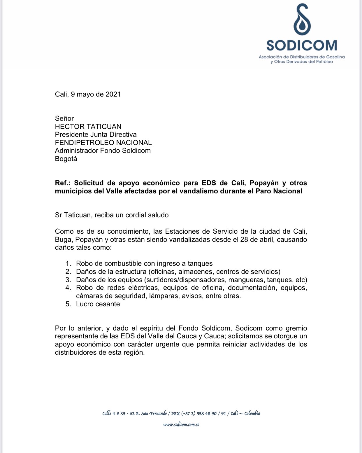 sodicom-on-twitter-carta-de-solicitud-de-apoyo-econ-mico-para-eds-de