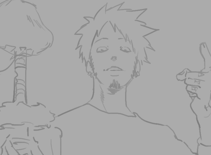 色塗り練習用に描いた線画が酷かったけど、色塗ってたら人相持ち直した。塗りをメインに描く人すごいね。 