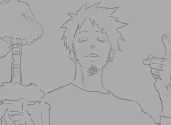 色塗り練習用に描いた線画が酷かったけど、色塗ってたら人相持ち直した。塗りをメインに描く人すごいね。 