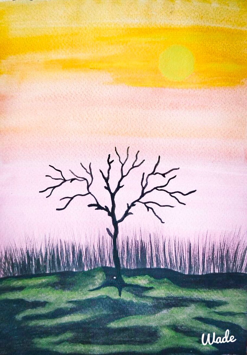 kruewade's tweet photo. Sunset.
#sunset #paintings #Watercolor #artistsontwitter #art https://t.co/hU1HMo7zOq