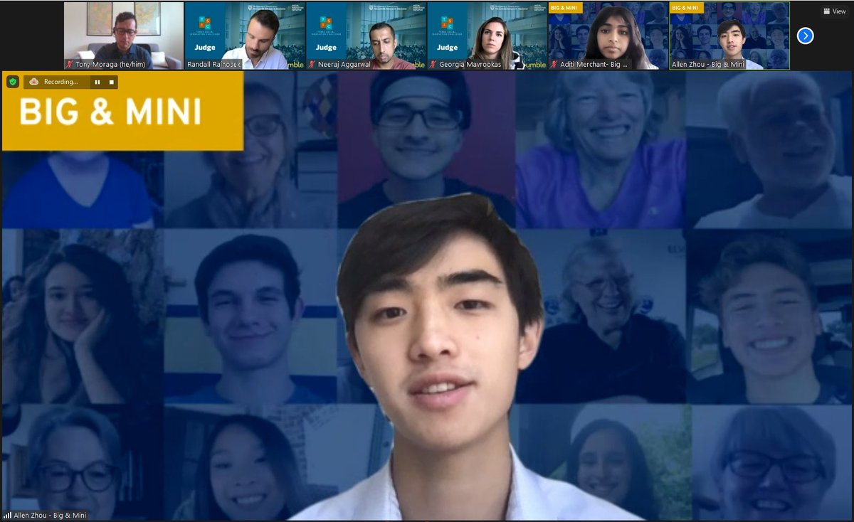 <a href="/BigandMini/">BigandMini</a>, developed a year ago by <a href="/UTAustin/">UT Austin</a> students Aditi Merchant and Allen Zhou,  is a platform that connects older adults and college students to combat social isolation and bridge the generation gap. Read about this incredible team in our blog!
bit.ly/3feTjGW