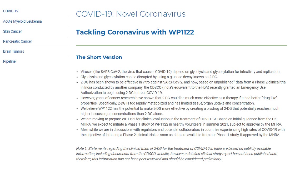 OWLMSPA's tweet photo. Updated short version of #WP1122 #2DG https://t.co/sAsFb0Yq4a $MBRX https://t.co/ijfngfN2ML