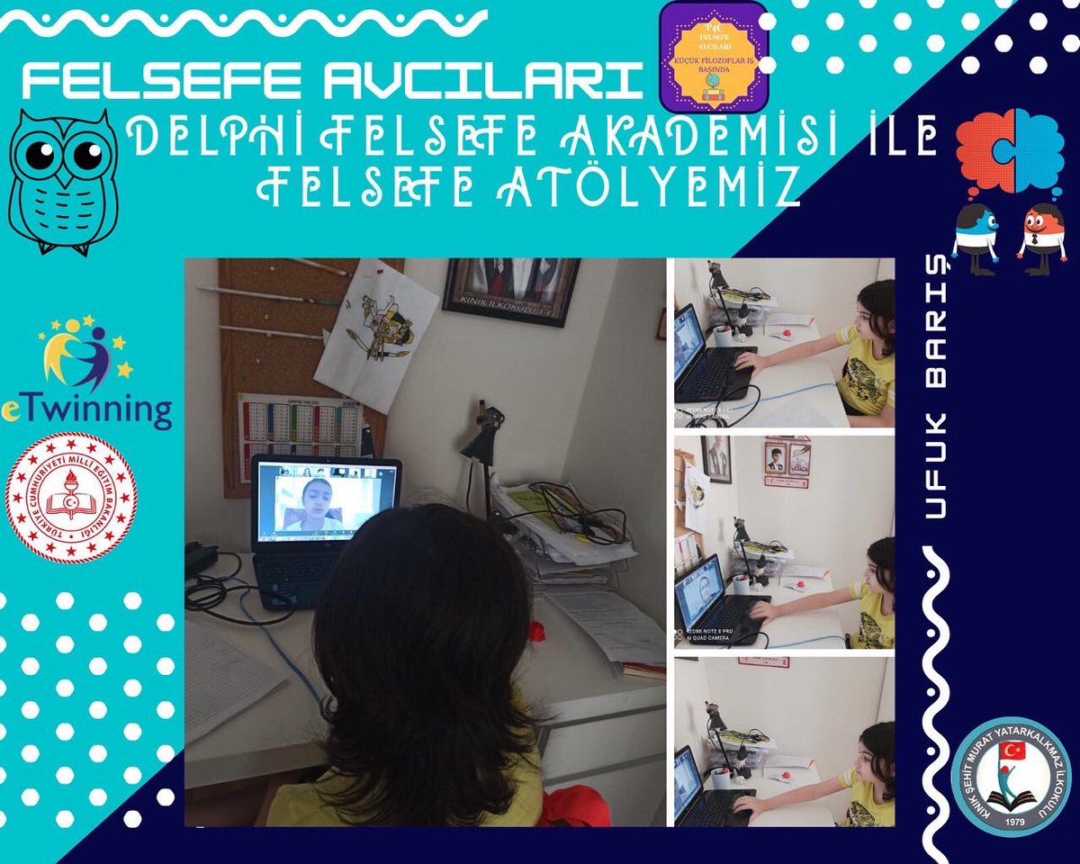 <a href="/AvcFelsefe/">Felsefe Avcıları</a> Projemizde Delphi Felsefe Akademisi ile Öğrencilerimizin Atölye Çalışması. #kınıkşehitmuratyatarkalkmazilkokulu #etwinningtürkiye #felsefeavcıları #p4c <a href="/KYatarkalkmazio/">Kınık Şehit Murat Yatarkalkmaz İlkokulu</a> <a href="/MamakilceMem/">Mamak İlçe Millî Eğitim Müdürlüğü</a> <a href="/mamakailesi/">mamakailesi</a> <a href="/mustafaozel66/">Mustafa Özel</a> <a href="/tretwinning/">eTwinning Türkiye</a> <a href="/eTwinningDestek/">eTwinning Projects Dissemination</a>