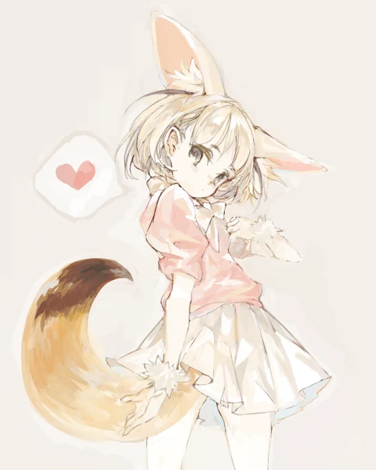 絵チャの産物、
けものフレンズのフェネック。

相変わらず単体で描くと
近寄りがたくなる…不思議。 