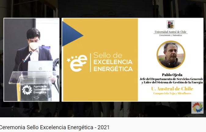 UAChSustentable's tweet photo. Un gran reconocimiento recibimos hoy de parte de la Agencia de Sostenibilidad Energética: Sello Gold en Eficiencia Energética #SelloEE @UAustraldeChile @rcs_chile @Agencia__SE https://t.co/FpZt2XUOqU