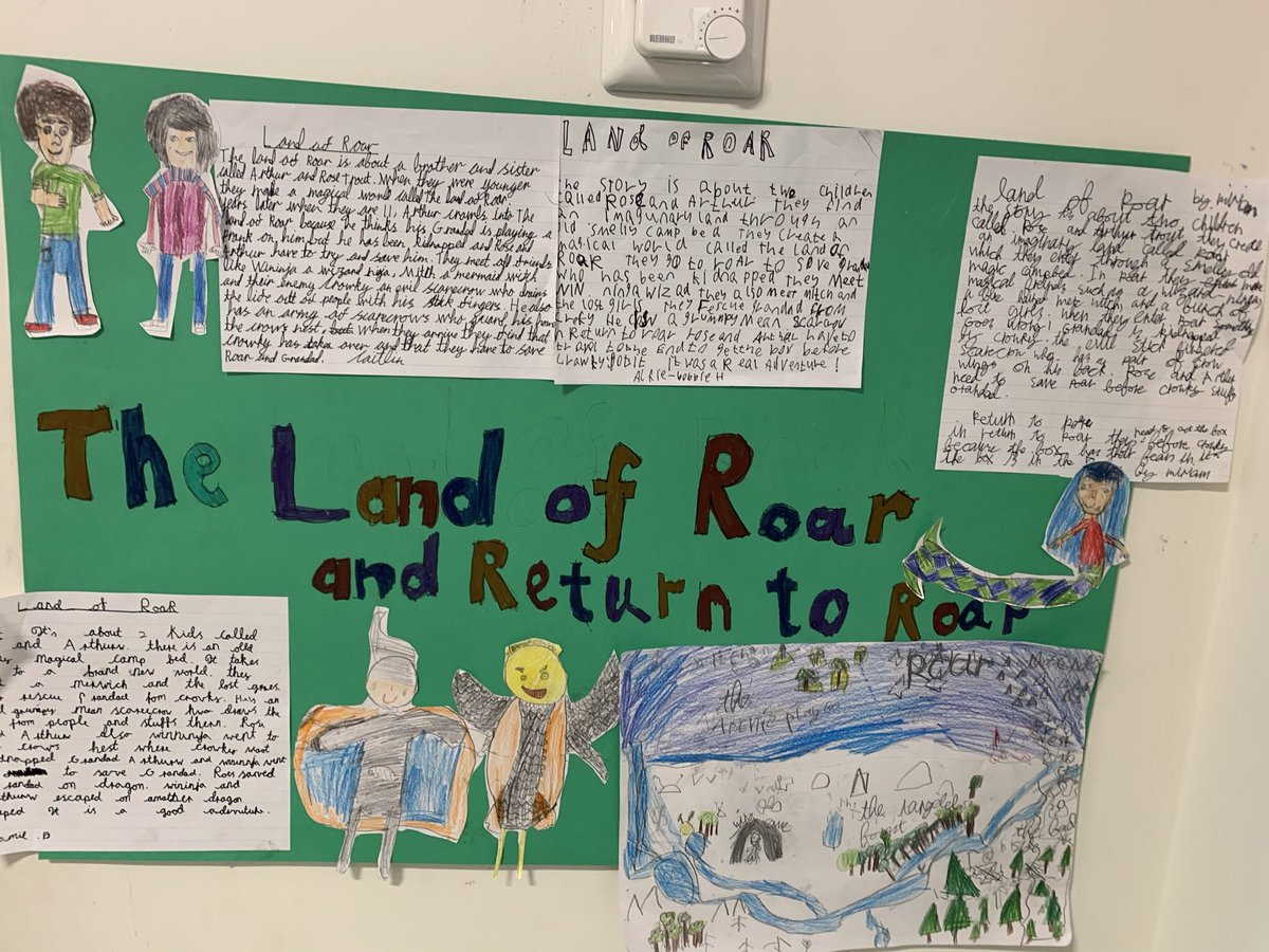 MrsTaylorSTN's tweet photo. Wonderful posters celebrating our class reading of #Landofroar #Returntoroar. Hoping @JennyMcLachlan1 is impressed. #stninfmreadingchallenge https://t.co/qlv7ljGCzy