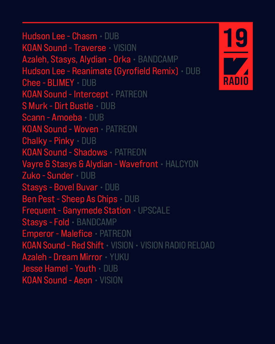VISIONrecs's tweet photo. A very special VISION Radio this week 📻 

To celebrate the release of 'Chronos', @koansound take over the full show. Listen to an hour long selection by Will and Jim, with Dave on co-hosting duties as per usual. 

Tune in: https://t.co/eIBYUWrHms https://t.co/zTNQKfK40B