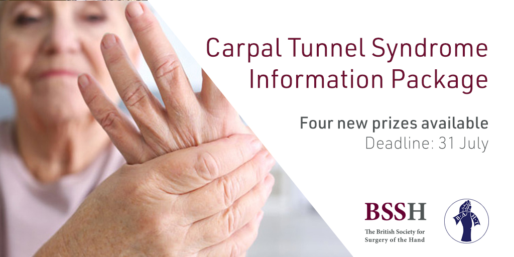 Calling all #BSSH and <a href="/BAHTHandtherapy/">BAHT</a> members!🖐️🔊

Do you treat patients with #CarpalTunnel syndrome? If so, you could help support the development of an information package for those undergoing surgery for the condition and win up to £500💰
⬇️
bssh.ac.uk/about/news/213…