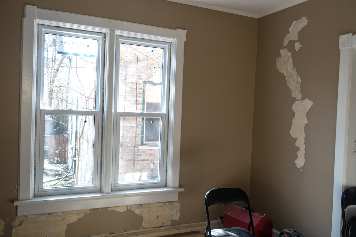 MennoHomes's tweet photo. While work at the Brigeport site is nearing completion, we have volunteers helping prepare the home at #24Mill as well. Thanks to Tania, Jasmine, and Jeanette for their hard work last month! https://t.co/5fPL9Lp1HM