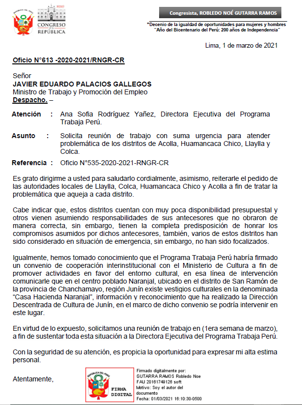 RobledoGutarra's tweet photo. Seguimos trabajando por Junín.  Anuncio que tras arduas mesas de trabajo con el @MinCulturaPe , el @MEF_Peru autorizó la transferencia de más de 165 mil soles para el mantenimiento de la exhacienda de Naranjal en San Ramón, Chanchamayo, Junín. Debemos de preservar lo nuestro. https://t.co/uUDVmDa4RF