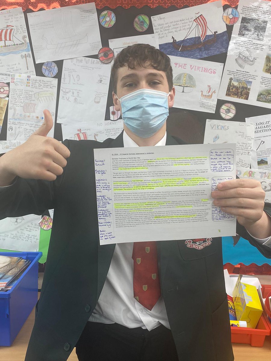 sandbachhistory's tweet photo. Year 10 completed guided reading on their new topic, Weimar Germany. Dictionary on one side, and a paragraph summary on the other! 
@Y9Y10Y11SandSch 
@SandbachSchLit https://t.co/O5FVlx3eXK