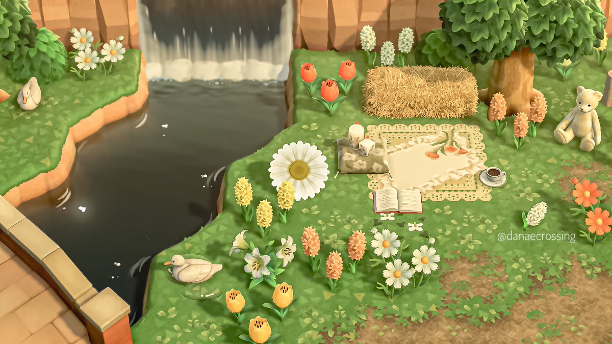 danaecrossing's tweet photo. picnic by the waterfall 🧸☕️ ~

#acnh #animalcrossing https://t.co/uhhC1voxp4