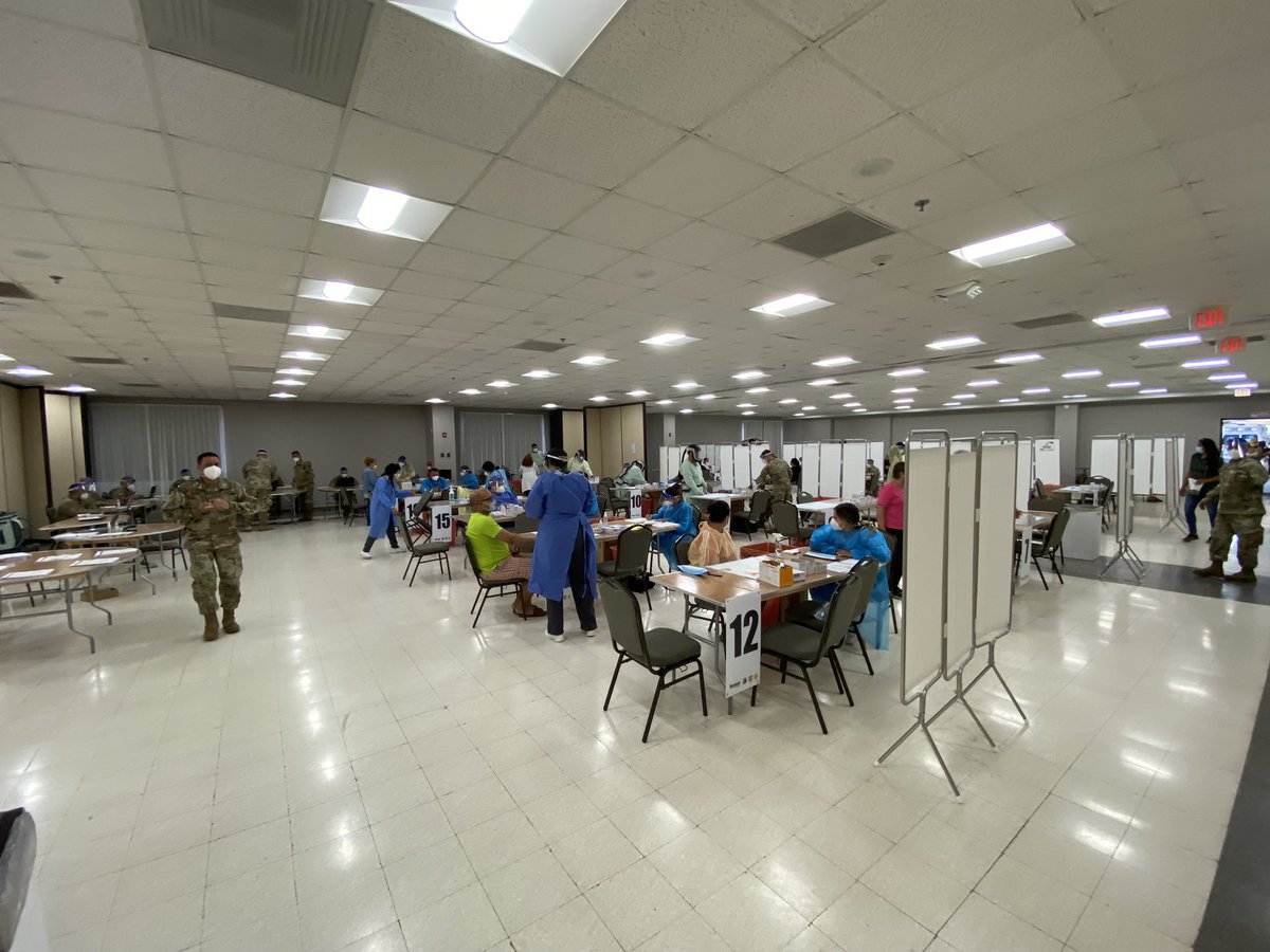 CFMOPRNG's tweet photo. JTF Appreciation Day!  On behalf of the people of Puerto Rico and the Adjutant General, MG Jose J. Reyes thanks to all our Citizen-Soldiers for the outstanding job done during the COVID-19 Vaccination effort!  Centro Bellas Artes Caguas operations are top notch! https://t.co/NpRKE19Uu7
