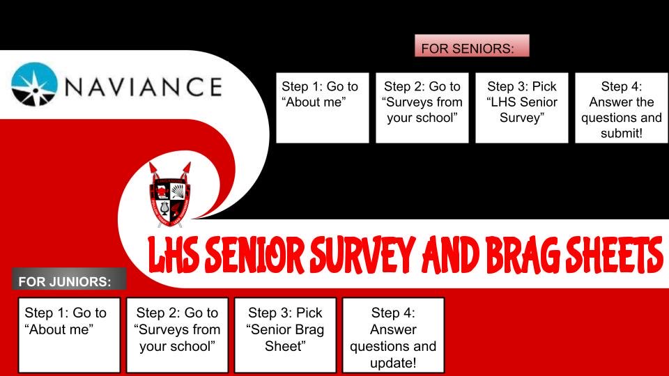 MarissaDePalma2's tweet photo. ❗️Juniors and Seniors❗️Fill out your senior survey! Juniors complete your Brag sheet! Steps are shown below! “Brag sheet must be completed by any student applying to a four-year college.” Go to https://t.co/raUR2g2QoC #naviance #juniors #seniors https://t.co/oT66GYTd9P
