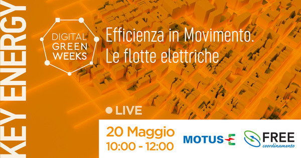 KeyEnergyit's tweet photo. #DigitalGreenWeek 3 🔸 Una full immersion nella E-Mobility!
Non perdere l'evento a cura di @motus_e e @CoordFree dedicato alle flotte elettriche.
🔸Iscriviti 👉🏻 https://t.co/yfLtaYVnjf
#IEGexpo #MobilitàSostenibile #emobility https://t.co/2iivbnW9fO