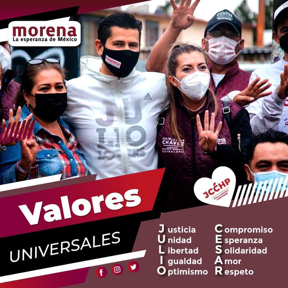 juliocesarchp's tweet photo. Más valores, mejor sociedad.
#QueLaHistoriaContinúe #JC #4D4 https://t.co/tVwad9Lvgy