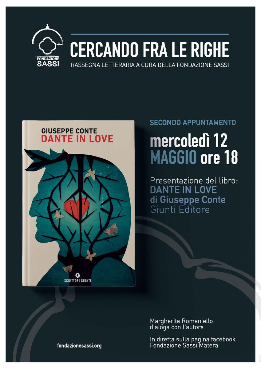 Siamo in diretta da #Matera in diretta sulla pagina: facebook.com/FondazioneSassi con lo scrittore Giuseppe Conte che ci racconta qualcosa in più del suo ultimo libro #Danteinlove di <a href="/GiuntiEditore/">Giunti Editore</a>.