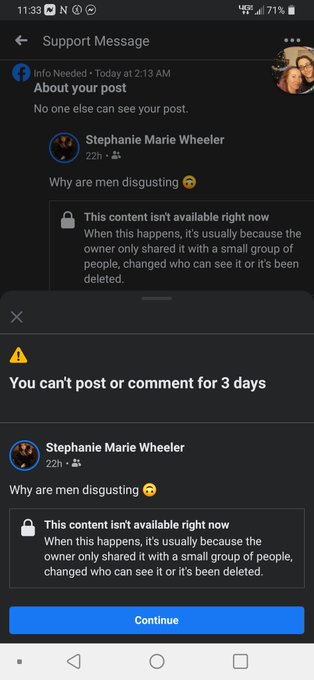 This post was a post on sex trafficking.   Apparently facebook is pro rape and sex trafficking because