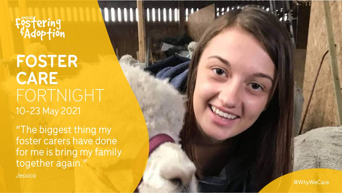 The best part about what we do is hearing the difference being fostered has on our children. 

Could you do the same as Alison and Graham who helped keep Jessica and her brothers and sisters stay together? 

#JessicasStory #FosterInAngus #FosterCareFortnight  #WhyWeCare #FCF21