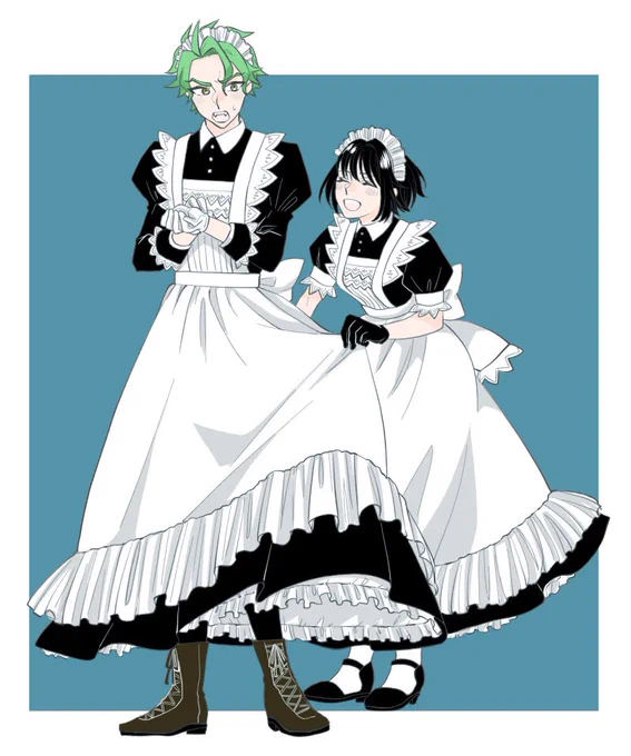 メイドの日♡(大遅刻)
※女装
※顔あり女の子監督生 