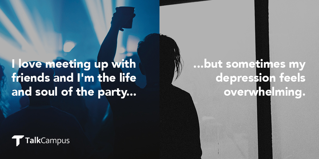 TalkCampus_App's tweet photo. While mental health issues can feel like they take over a large part of your existence, especially when they are more present than not, they are still not all of you. You are whole, diverse and unique. Keep being you.  #MentalHealthAwarenessWeek https://t.co/s1iCypvxeu