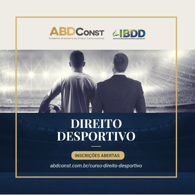 wambier_pedro's tweet photo. INSCRIÇÕES ABERTAS para a 2ª edição do Curso de Extensão em Direito Desportivo da ABDConst.
Ampliamos e melhoramos o curso pensando em você, que busca entrar no mercado do Direito Desportivo ou se aperfeiçoar na área.
Para mais infos, entrar em contato comigo!
#SportLaw https://t.co/jeID8Znann