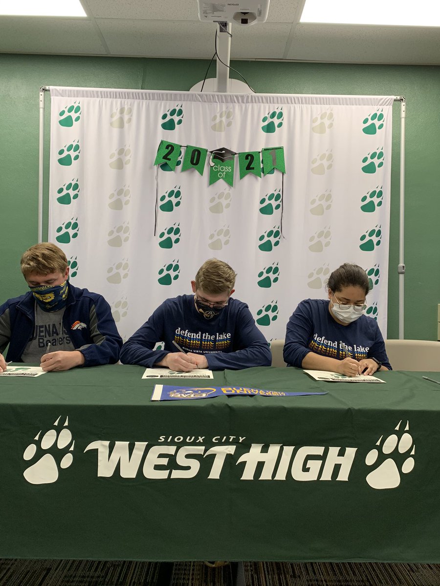 WHCounseling's tweet photo. @BuenaVistaUniv #CollegeSigningDay @WHS_Activities https://t.co/3zfOOFeyuG