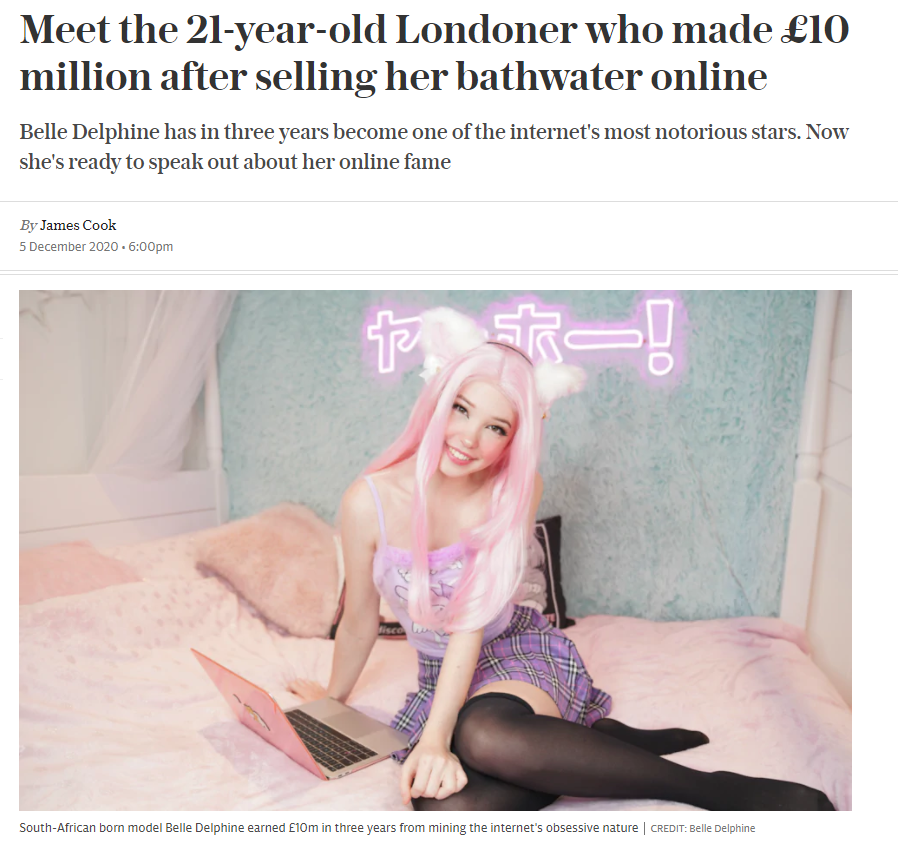 Meet the 21-year-old Londoner who made £10 million after selling her  bathwater online