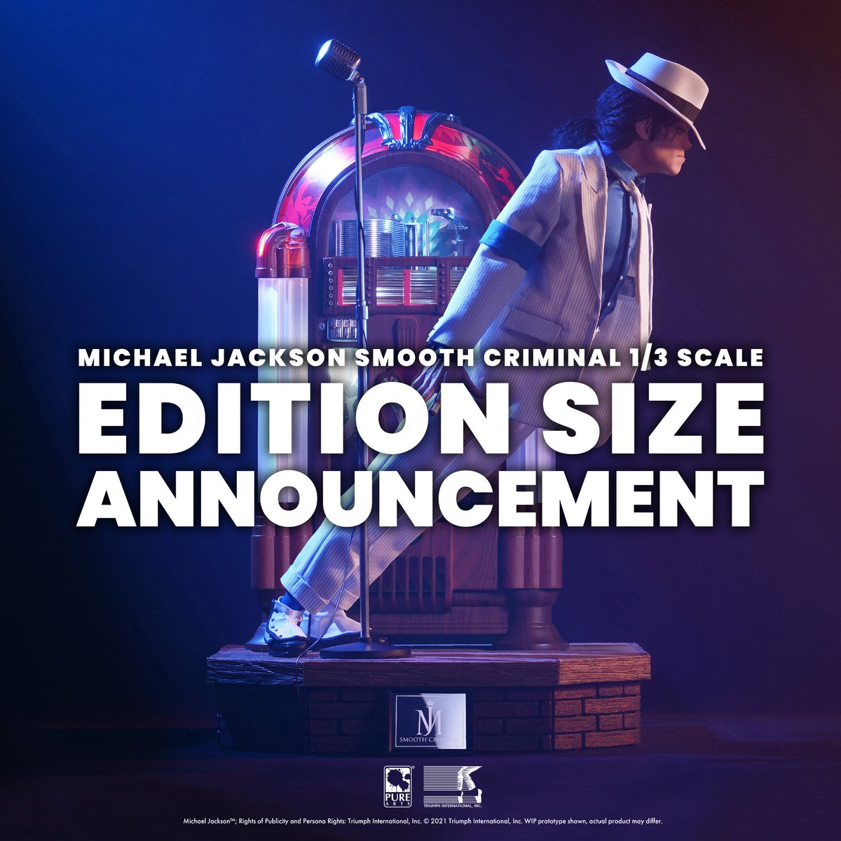 Michaelmaniacom's tweet photo. MJ PUREARTS SMOOTH CRIMINAL STATUE
Oggi viene ufficialmente comunicata la tiratura delle due edizioni. La Standard Edition sarà limitata a sole 1600 unità e la Deluxe Edition sarà prodotta in a soli 800 esemplari in tutto il mondo. https://t.co/4rc4R9E3pp